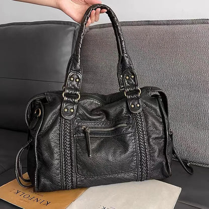 Rachel Women's Black Leather Handbag