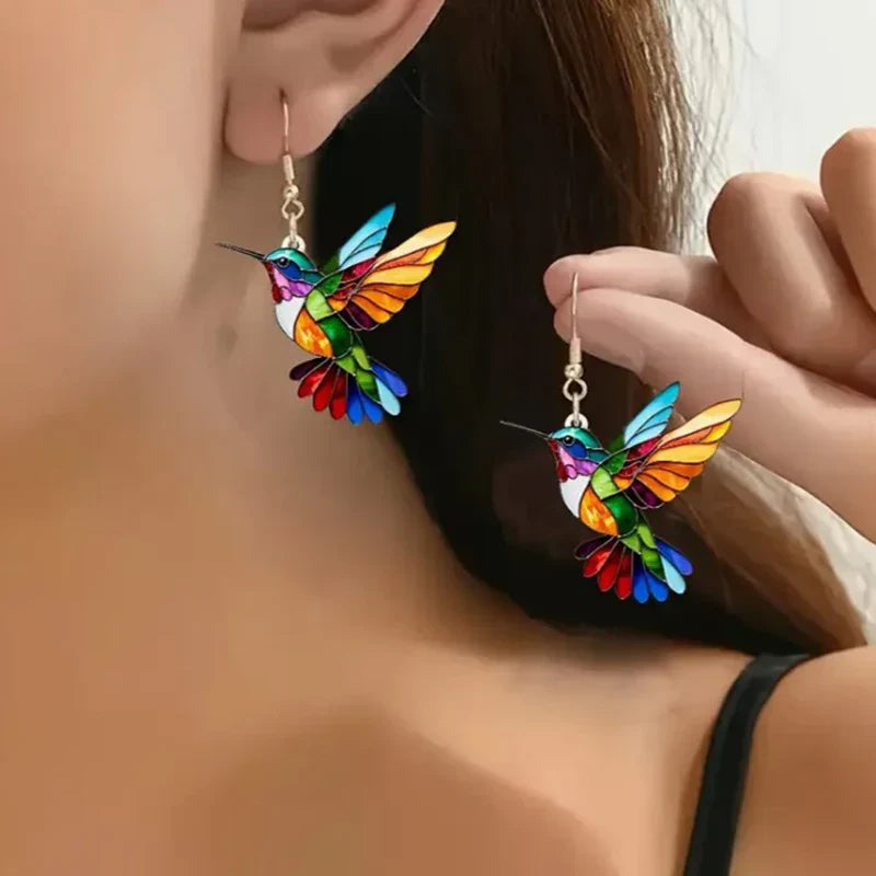 Hummingbird Prism Drop Earrings