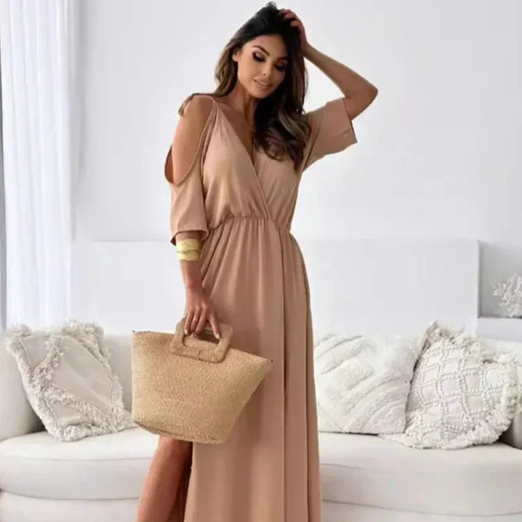 Women's Cold Shoulder Maxi Dress