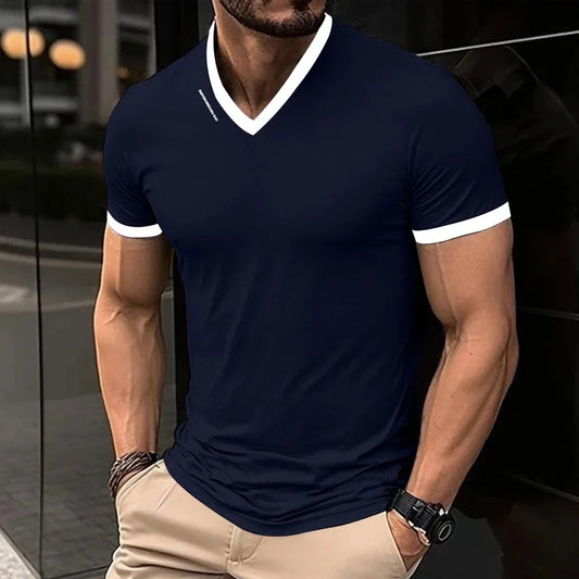 Men's V Neck Slim Fit T-Shirt
