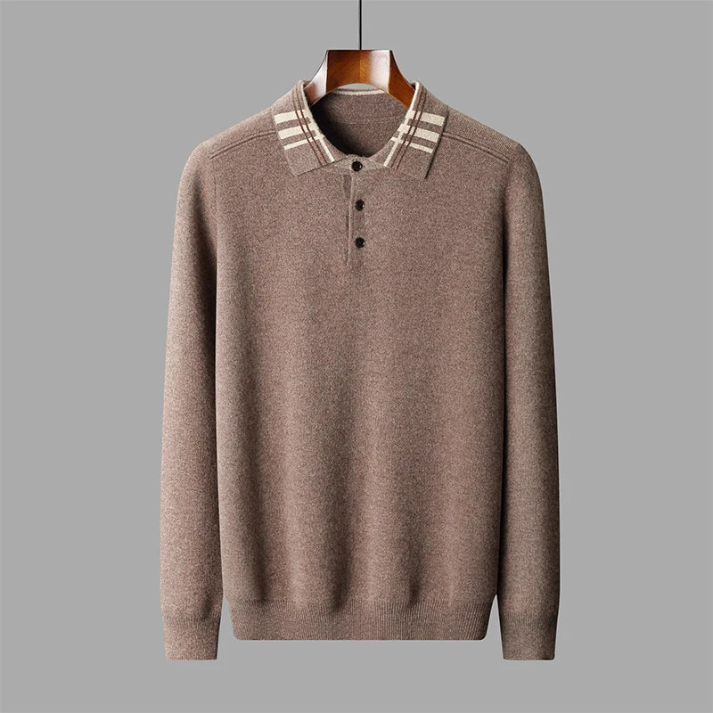 James | Men’s Spring Classic Knit Polo Sweater