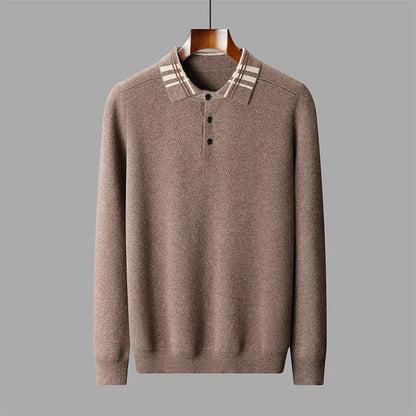 James | Men’s Spring Classic Knit Polo Sweater