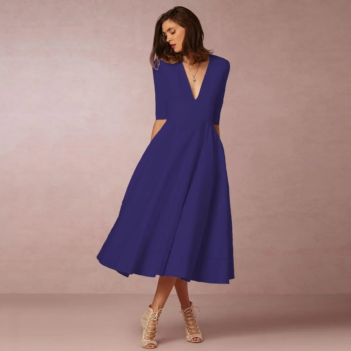 Valerisse | Women’s Elegant Flow Midi Dress