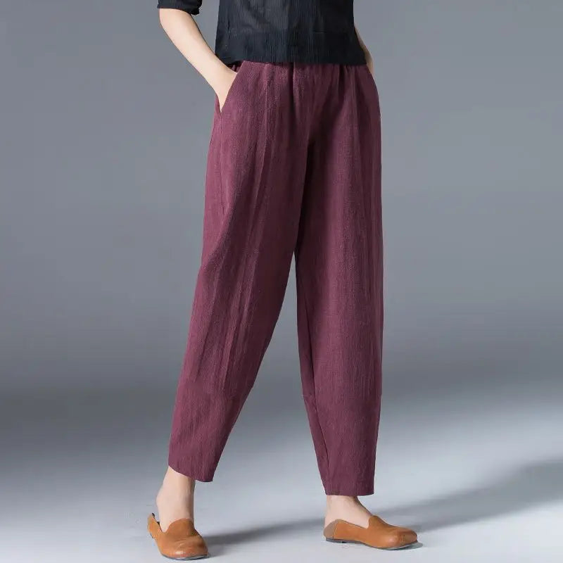 Women's Cotton Tapered Pants