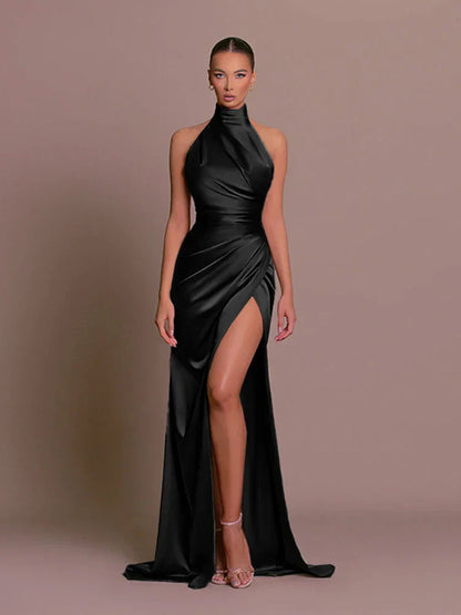 Carla Women's High Slit Evening Dress