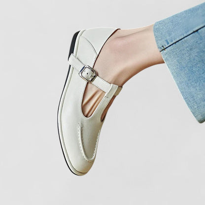 Women's Low Heel Mary Jane Shoes Buckle Strap