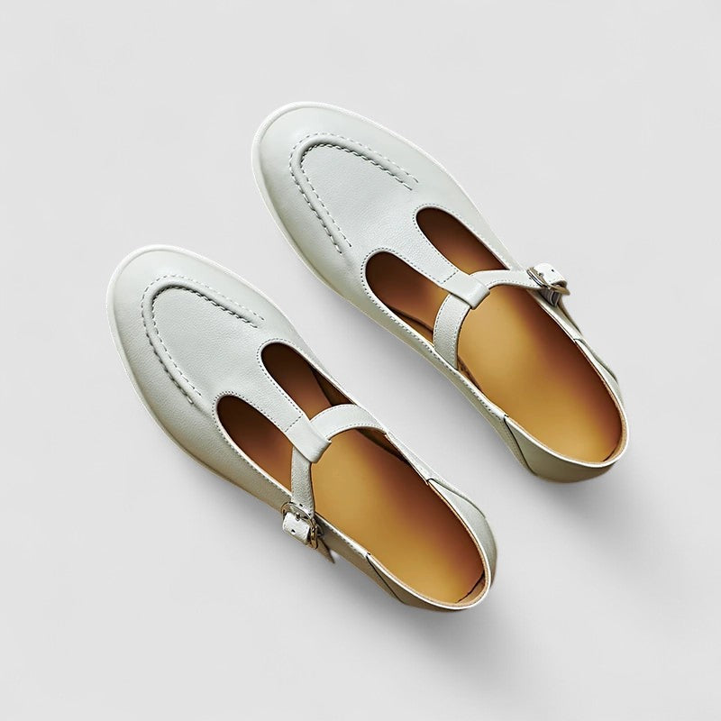 Women's Low Heel Mary Jane Shoes Buckle Strap
