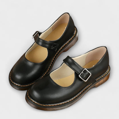 Women's Mary Jane Closed Toe Shoes Chunky Sole