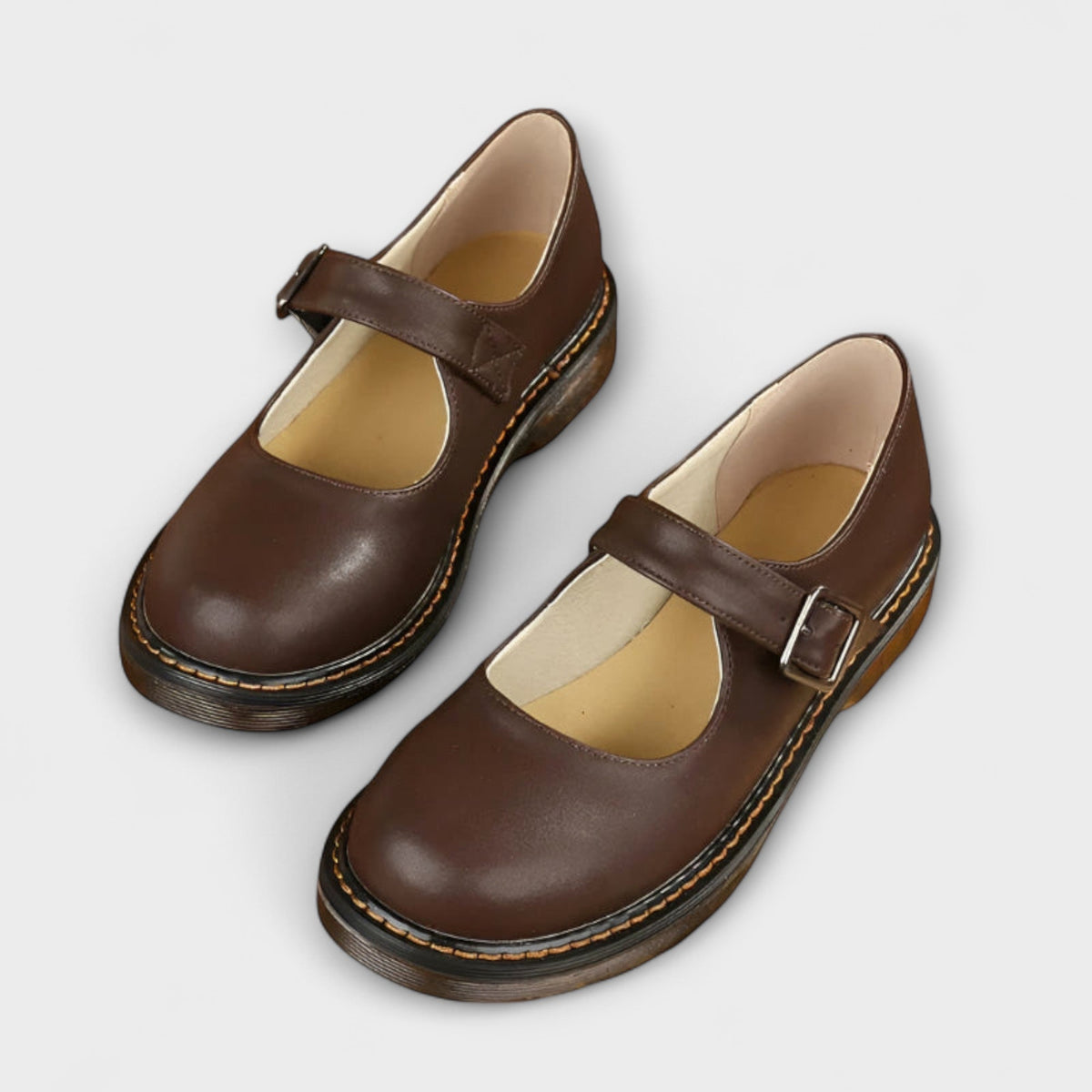 Women's Mary Jane Closed Toe Shoes Chunky Sole