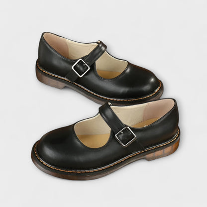 Women's Mary Jane Closed Toe Shoes Chunky Sole