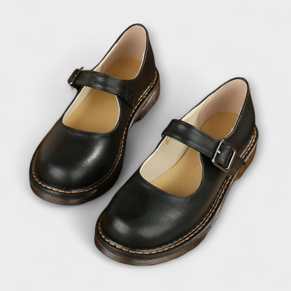 Women's Mary Jane Closed Toe Shoes Chunky Sole