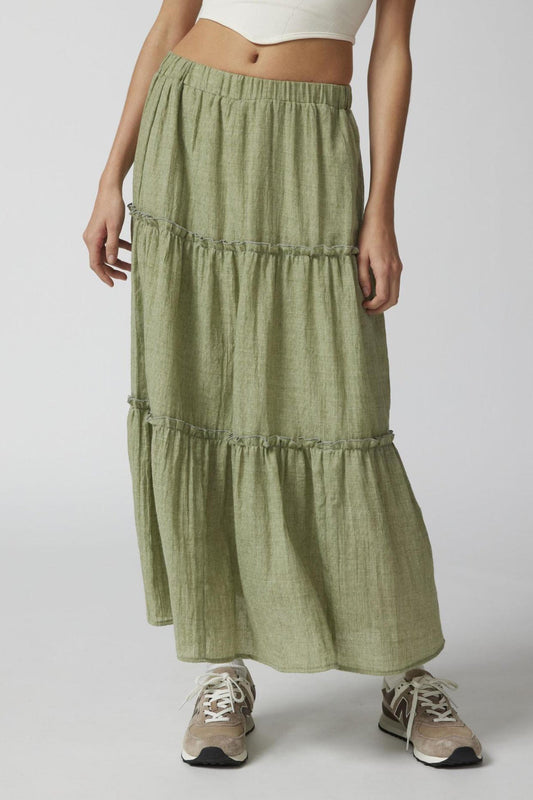Women's Bohemian Maxi Skirt Elastic Waist