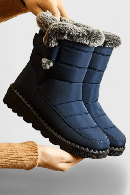 Women's Mid Ankle Flat Boots Padded Collar
