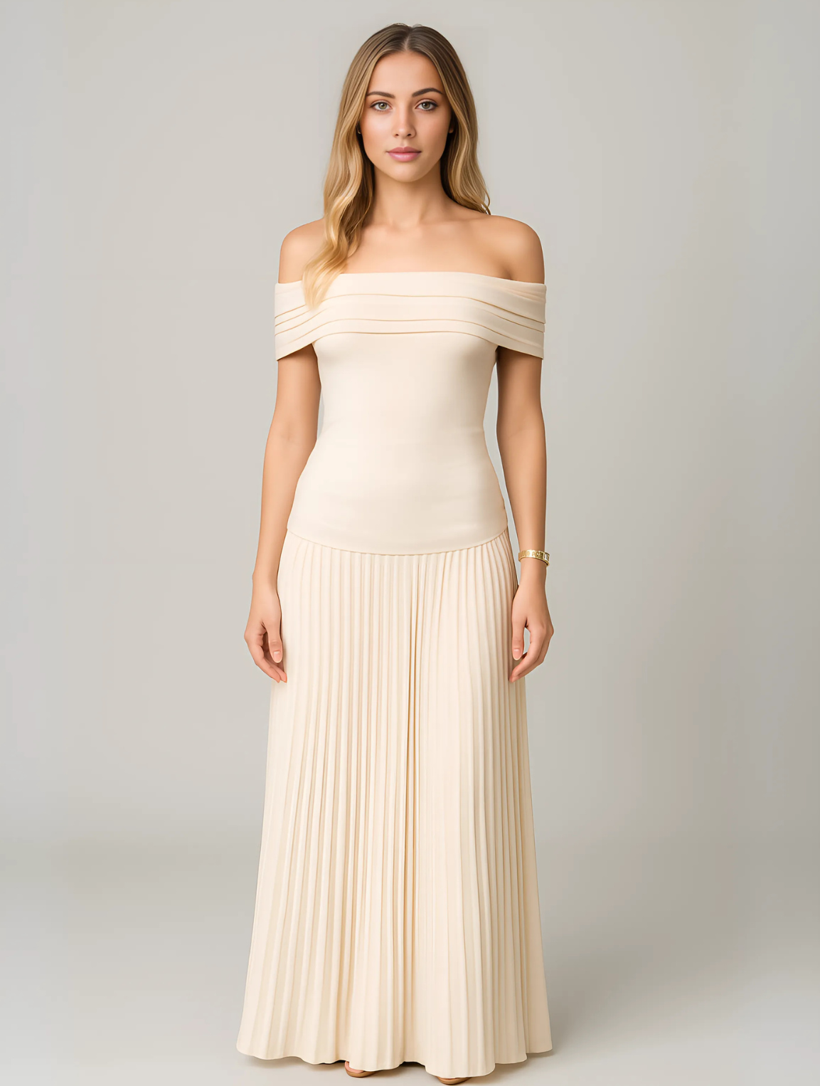 Women's Off-Shoulder Maxi Dress Elegant