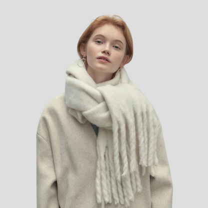 Women Tassel Scarf Silk