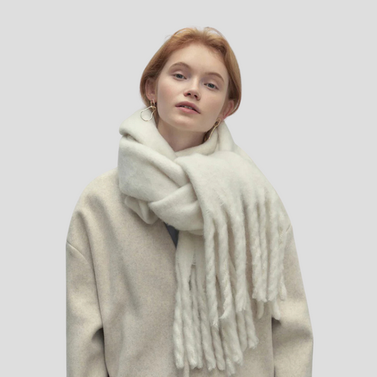 Women Tassel Scarf Silk