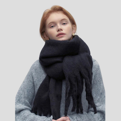 Women Tassel Scarf Silk