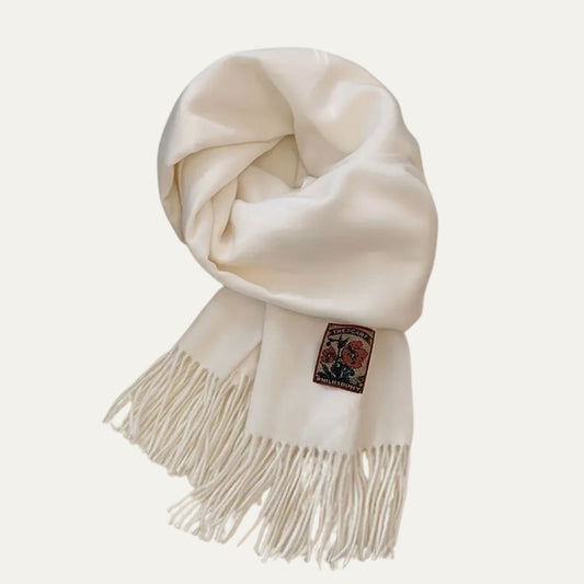 Men's Cashmere Merino Scarf White