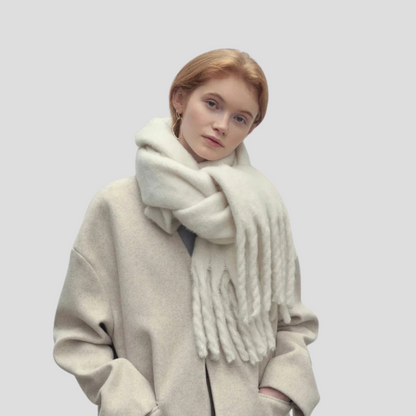 Women Tassel Scarf Silk
