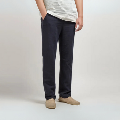 Women's Loose Fit Cotton Pants Lightweight Beige