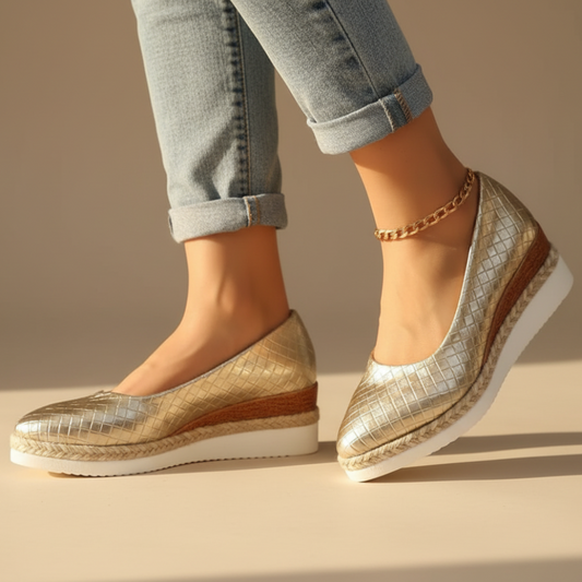 Women's Pointed Toe Wedge Slip On Flats