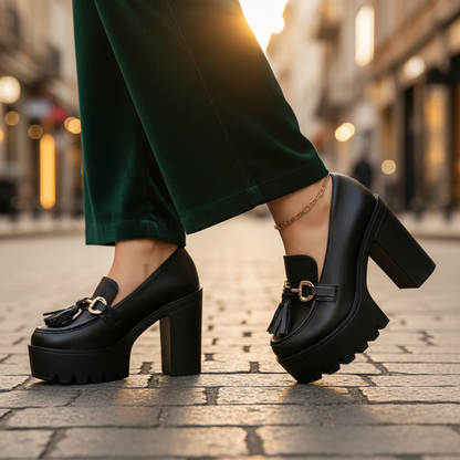 Women's Platform Block Heel Shoes