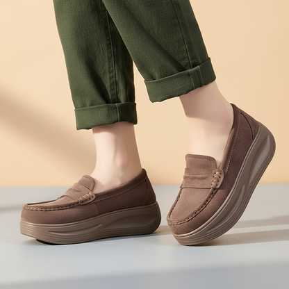 Women's Suede Platform Walking Shoes