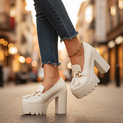 Women's Platform Block Heel Shoes