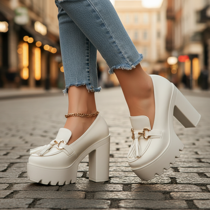Women's Platform Block Heel Shoes