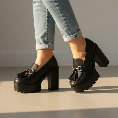 Women's Platform Block Heel Shoes