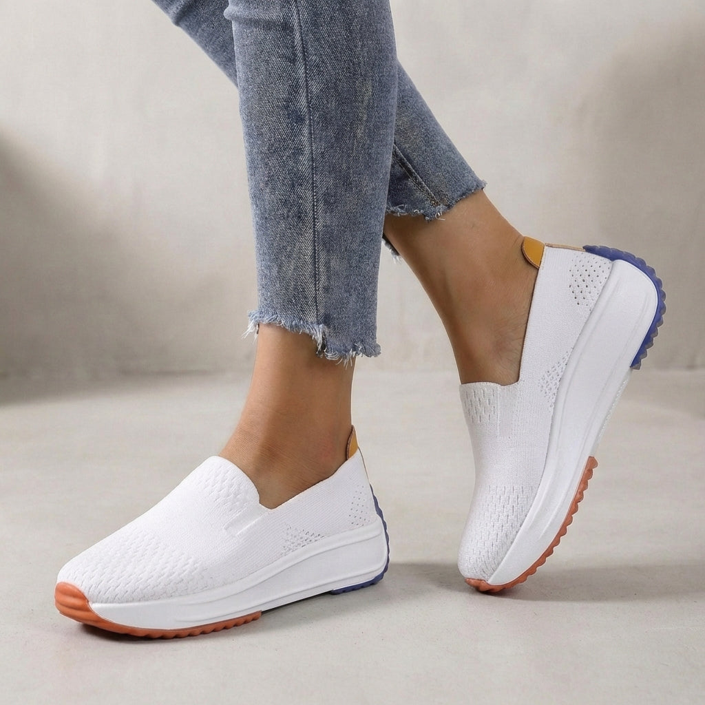 Comfort Slip-On Sneakers Platform Knit