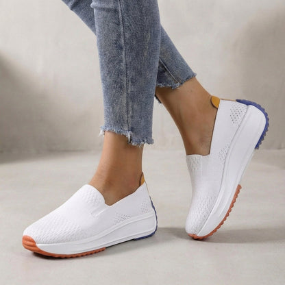Comfort Slip-On Sneakers Platform Knit
