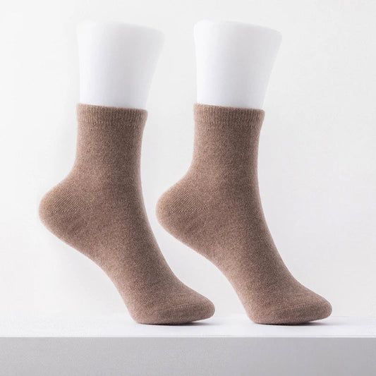 Women's Cashmere Ankle Socks Soft Warm Beige