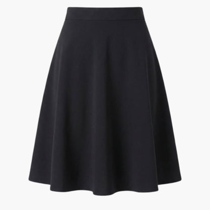 Women's A-Line Midi Skirt Elastic Waistband