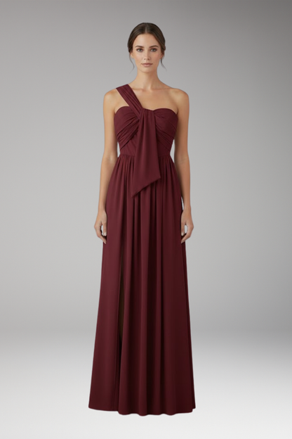 Women's One Shoulder Dress Solid Color