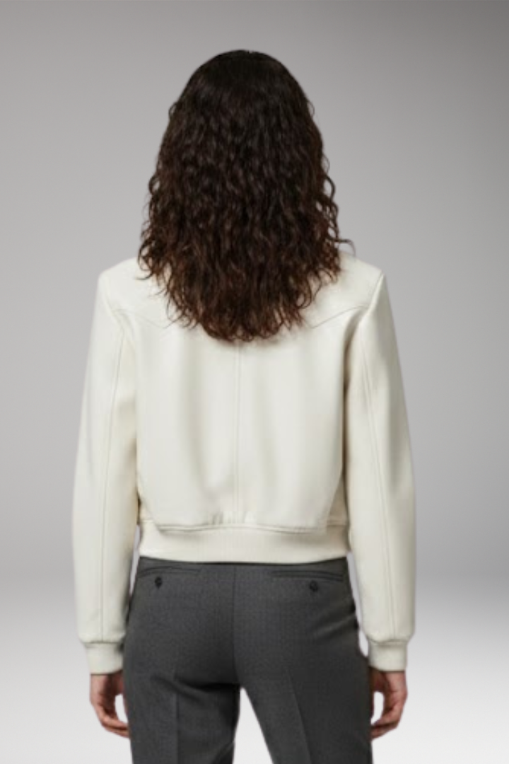 Women's Flight Jacket Elastic Cuffs Front Pockets