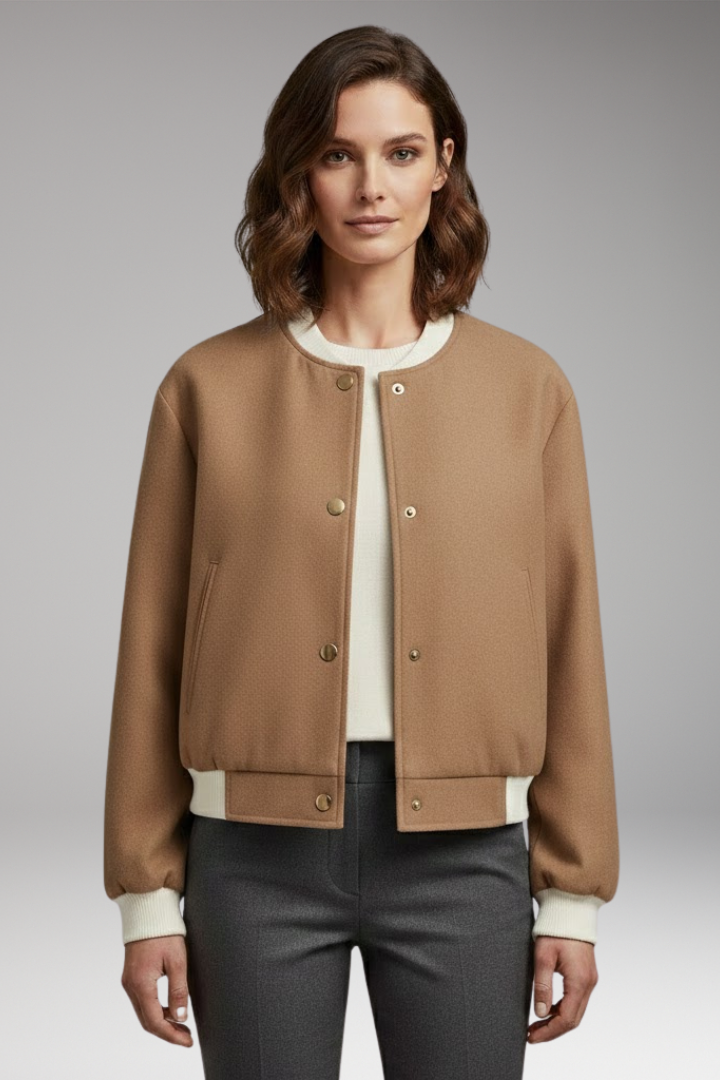 Women's Flight Jacket Elastic Cuffs Side Pockets