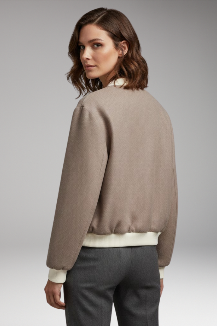 Women's Flight Jacket Elastic Cuffs Side Pockets