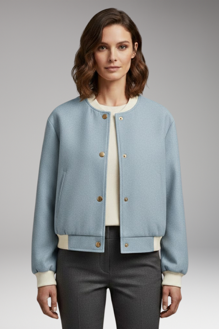 Women's Flight Jacket Elastic Cuffs Side Pockets