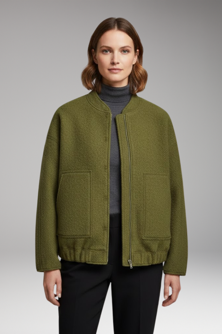 Women's Flight Jacket Long Sleeve Front Zip