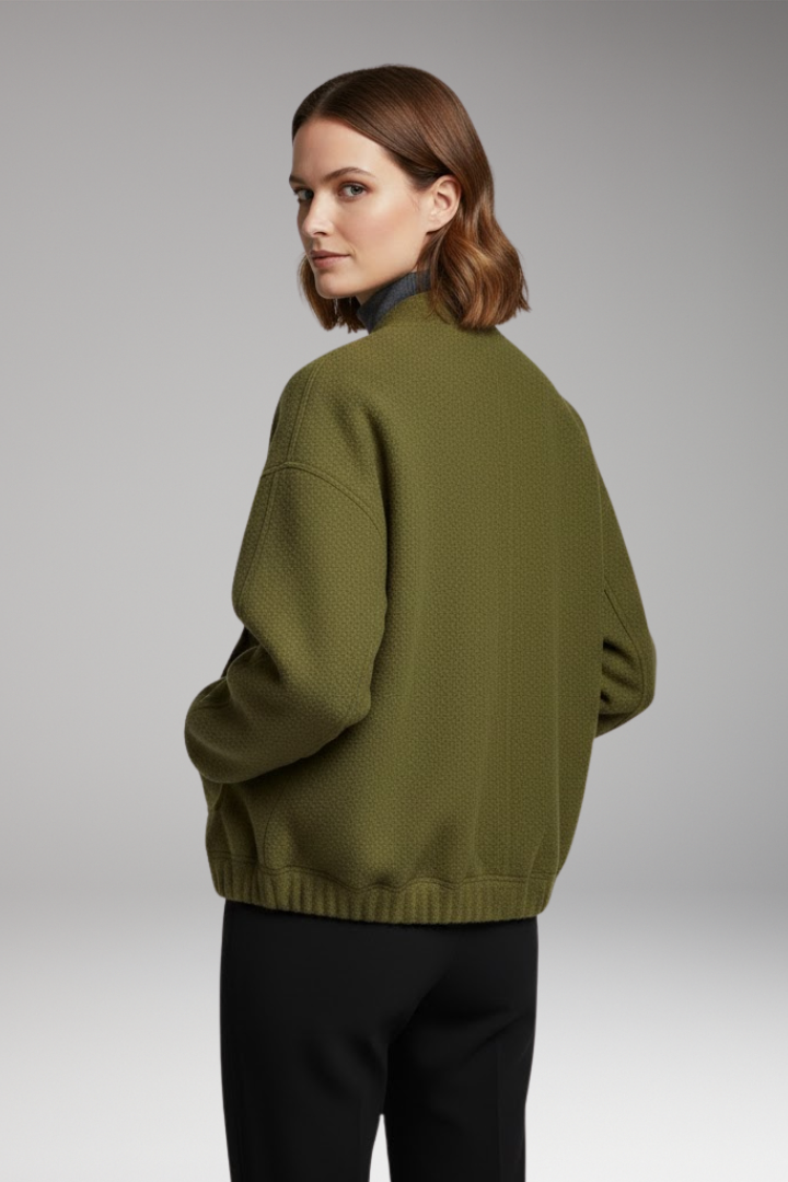 Women's Flight Jacket Long Sleeve Front Zip