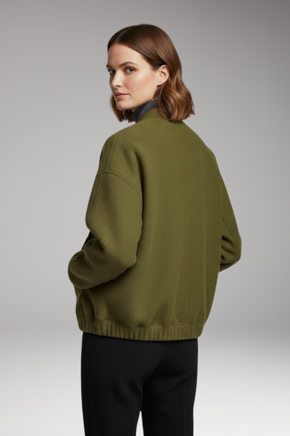Women's Flight Jacket Long Sleeve Front Zip