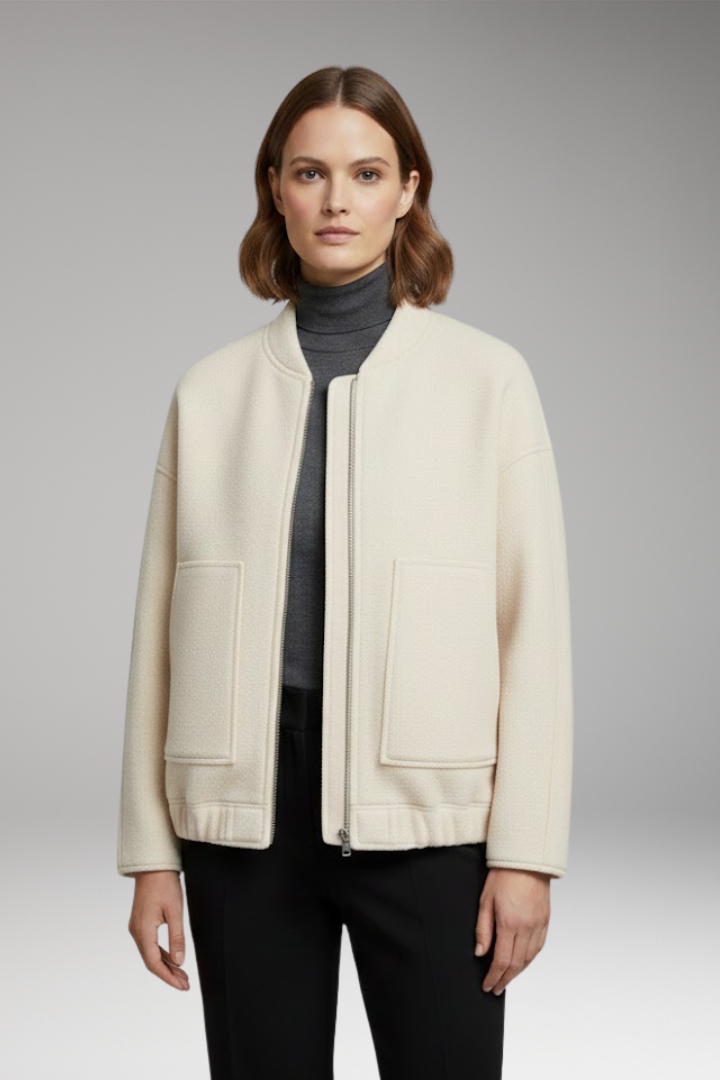 Women's Flight Jacket Long Sleeve Front Zip