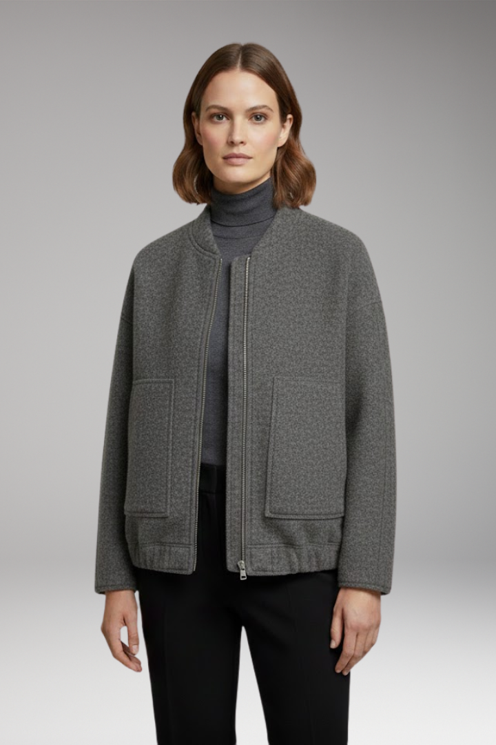 Women's Flight Jacket Long Sleeve Front Zip