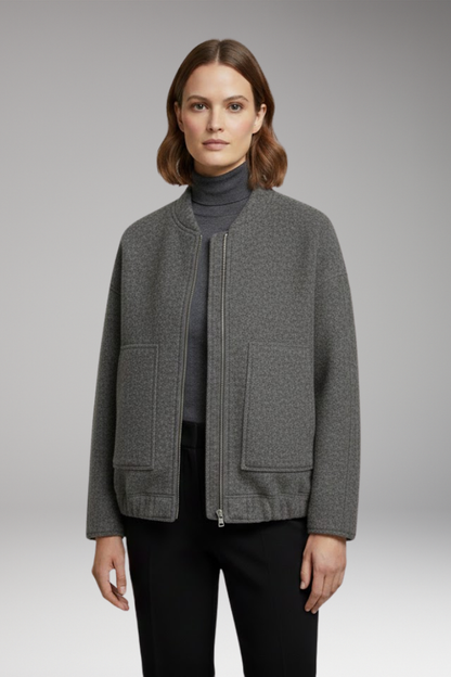 Women's Flight Jacket Long Sleeve Front Zip