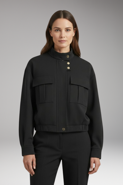 Women's Flight Jacket Front Zip Pocket