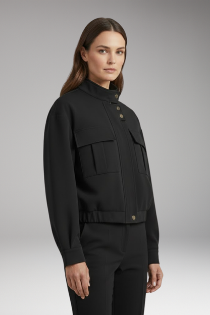 Women's Flight Jacket Front Zip Pocket
