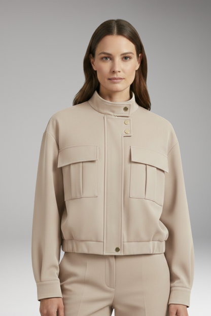 Women's Flight Jacket Front Zip Pocket