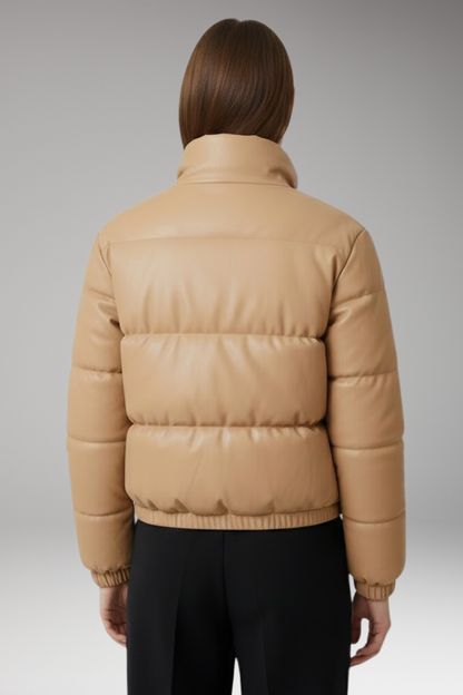 Women's Flight Jacket Zipper Ribbed Hem