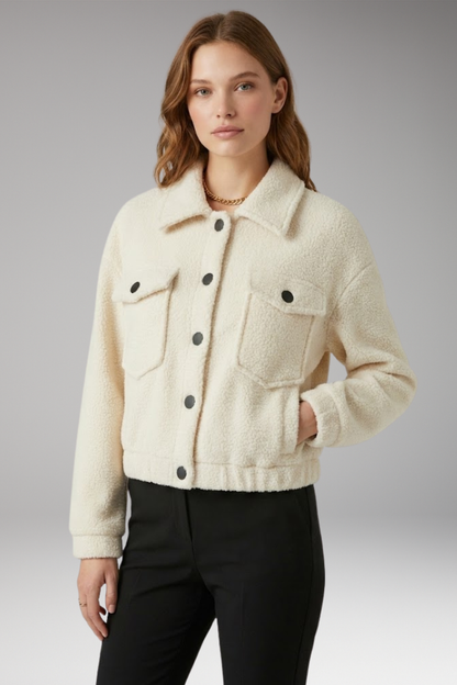 Women's Flight Jacket Zipper Front Side Pockets